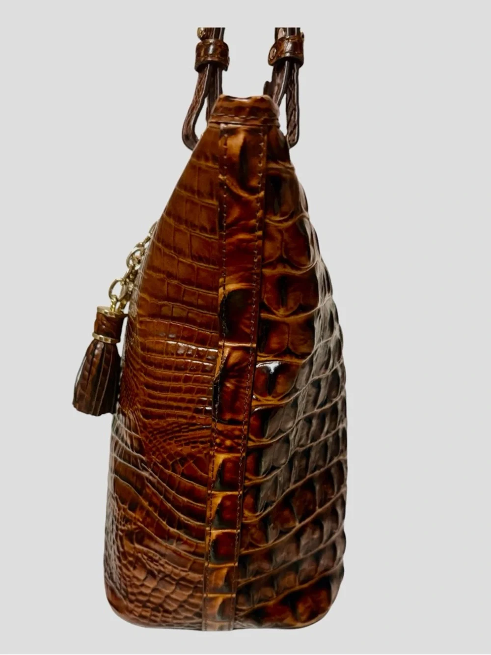 Brahmin Medium Asher Tote in Pecan Melbourne Leather - Clean & Dust Bag Included - Picture 2 of 9